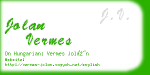 jolan vermes business card